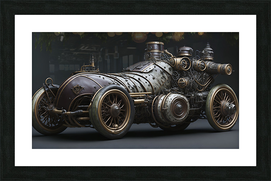 Steampunk Racecar 2-3  Framed Print Print