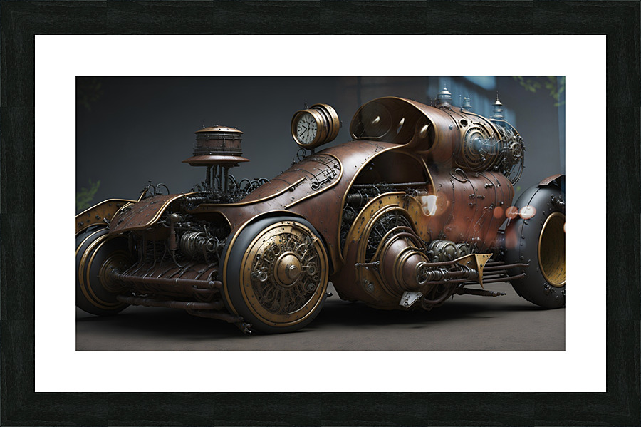 Steampunk Racecar 3-3  Framed Print Print