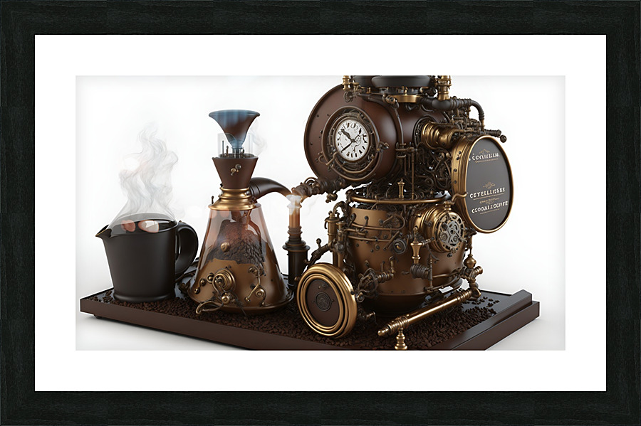 Steampunk Barista 1-2  Framed Print Print