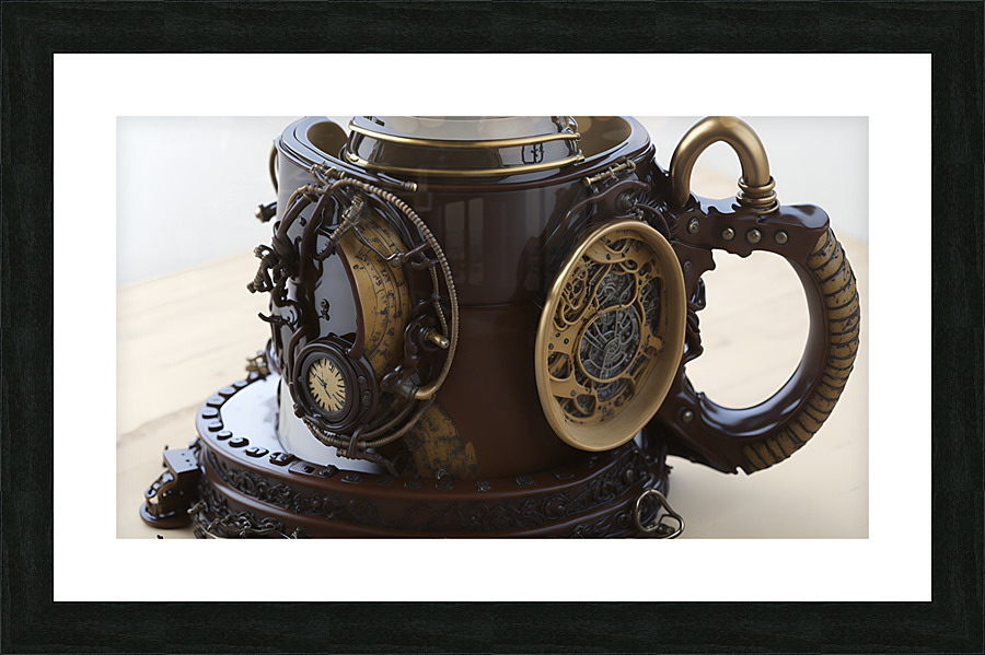 Steampunk barista 2-2  Framed Print Print