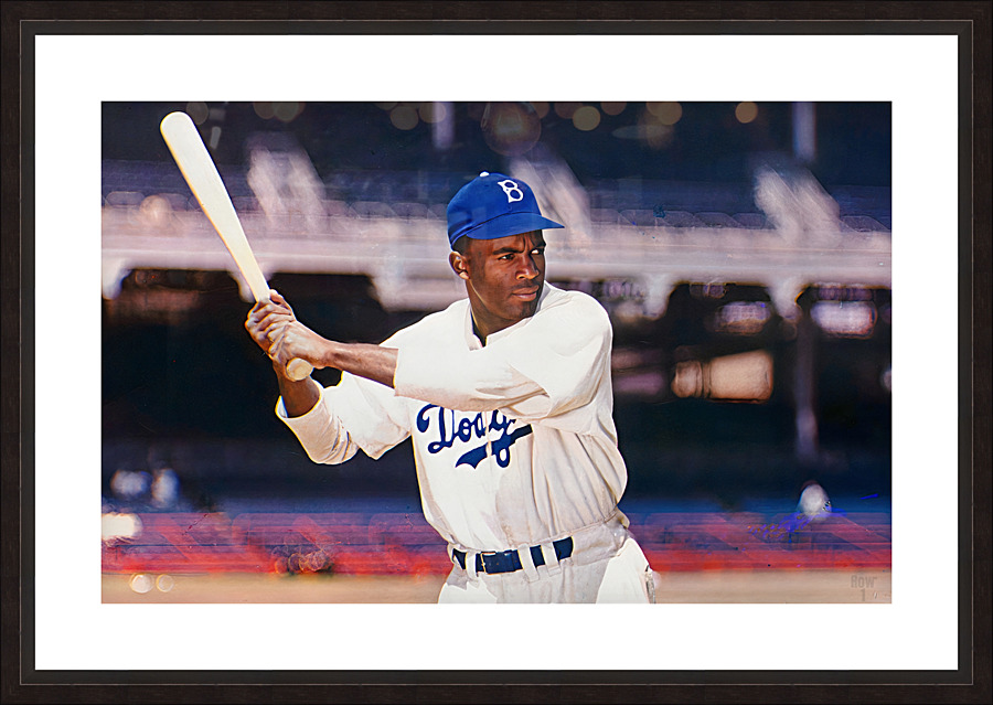 Jackie Robinson Painting Picture Frame print