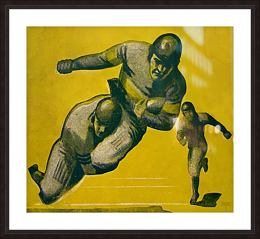 Running Back Tackled Picture Frame print