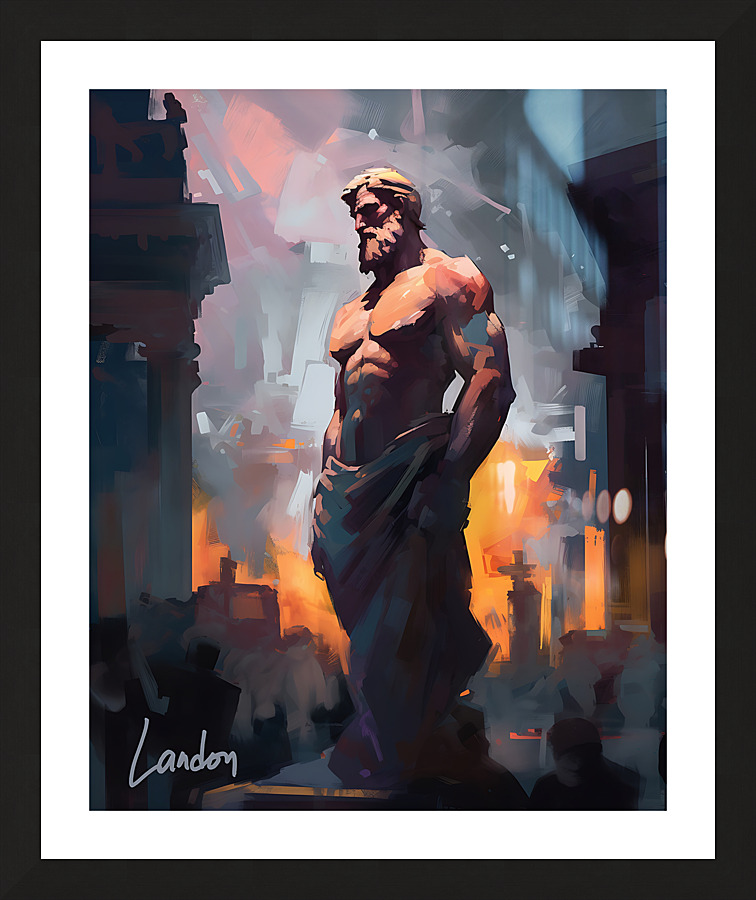Statue of Zeus at Olympia 2 Picture Frame print