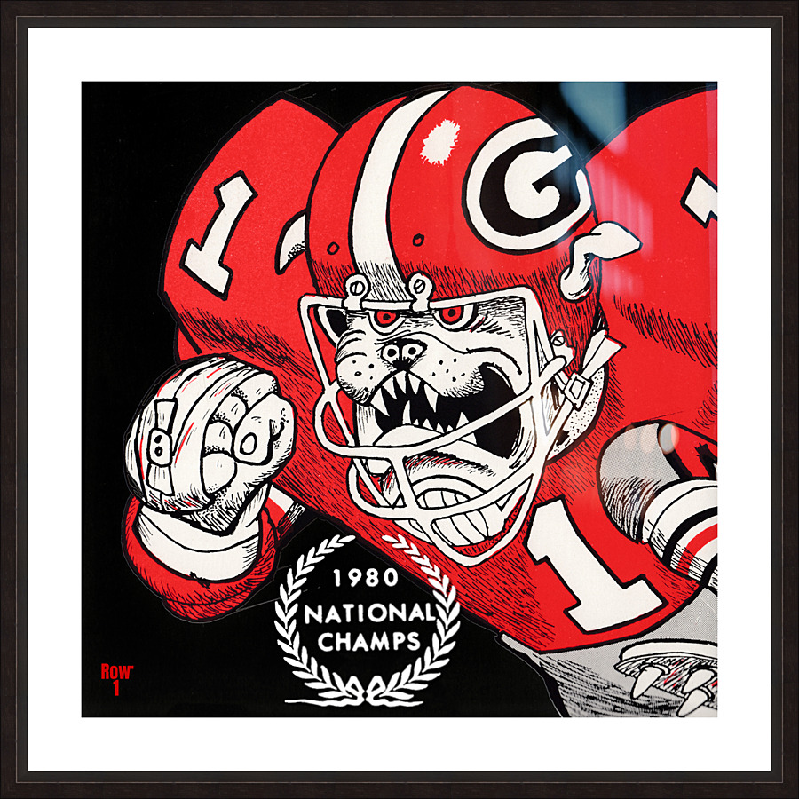 1980 Georgia Bulldogs Jack Davis Remix Picture Frame print