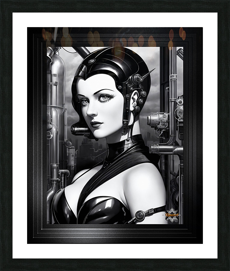 Industrial Tech 118975 A Beautiful Captivating AI Concept Art by Xzendor7 Picture Frame print