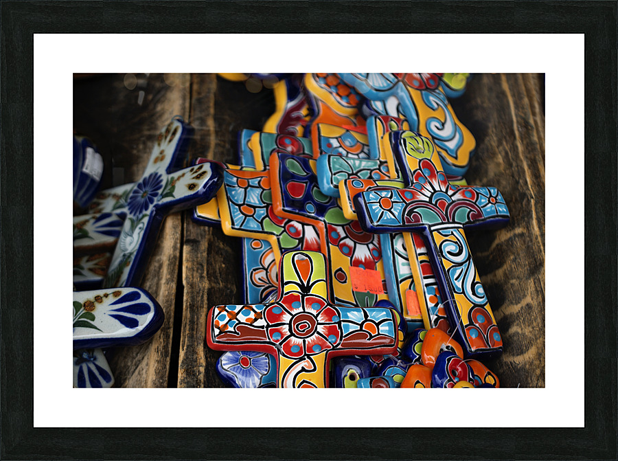 Ceramic crosses Picture Frame print
