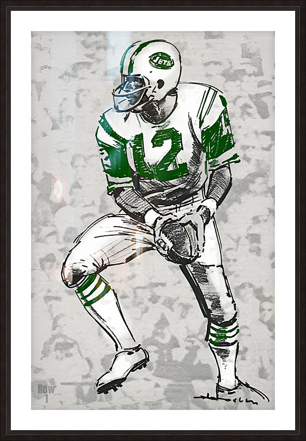 1969 New York Jets Joe Namath Art Picture Frame print