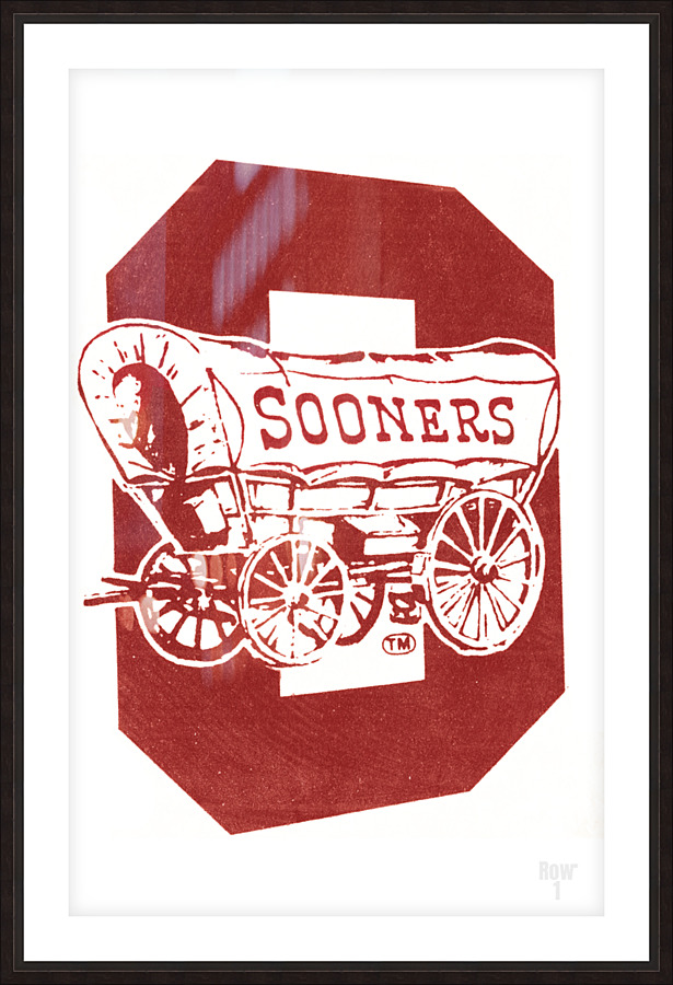 1983 Oklahoma Sooners Throwback Art Picture Frame print