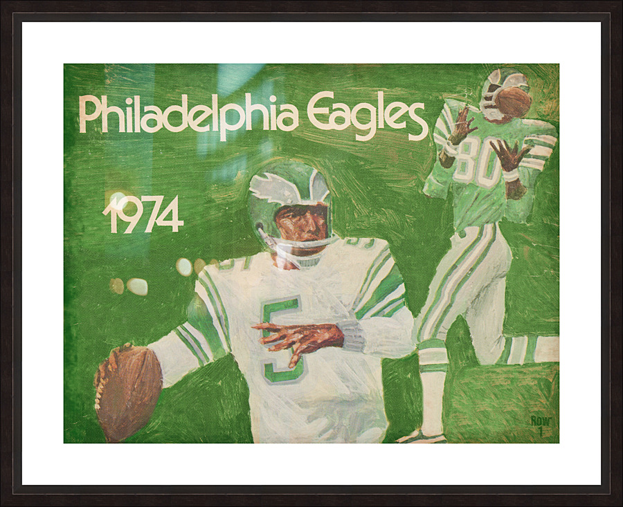 1974 Philadelphia Eagles Football Art Remix Picture Frame print