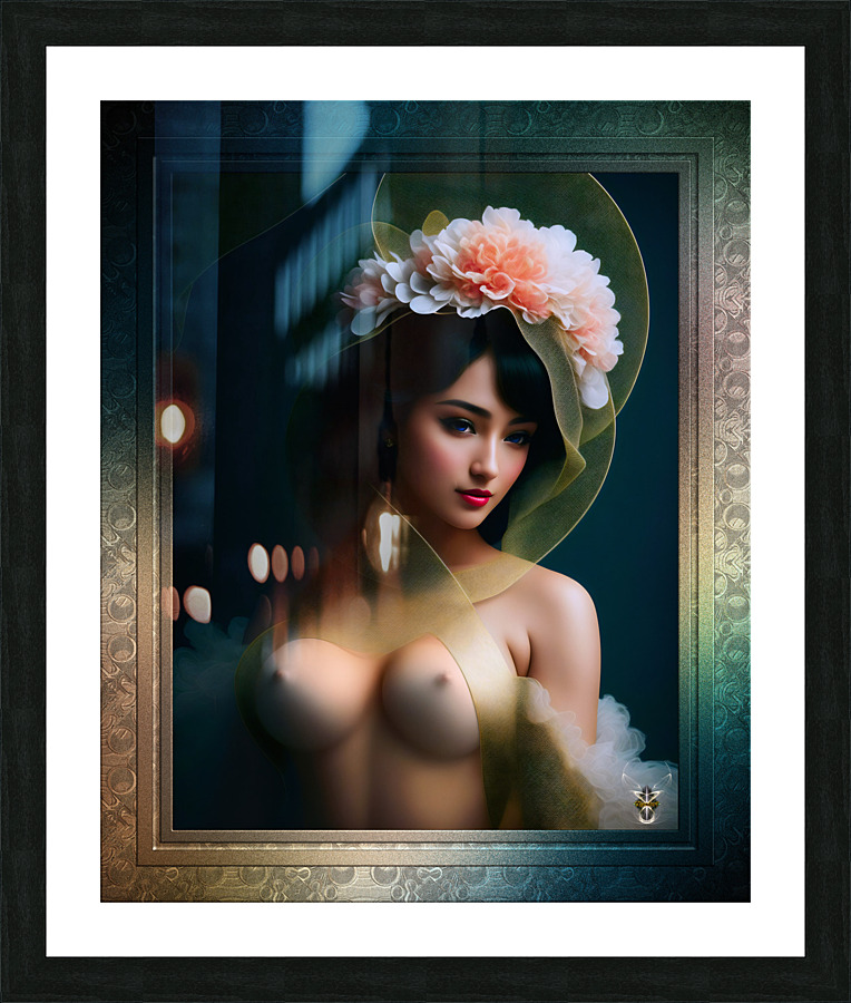 Portrait Of Trilana Louye Allegory Of Spring Gorgeous AI Concept Art by Xzendor7 Picture Frame print