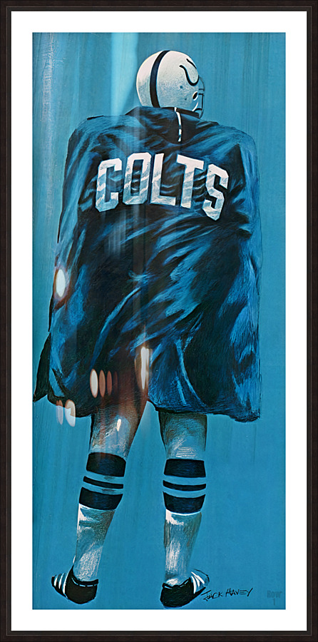 Best Fathers Day Gift Ideas for Colts Fans | Vintage Baltimore Colts Art  Picture Frame print