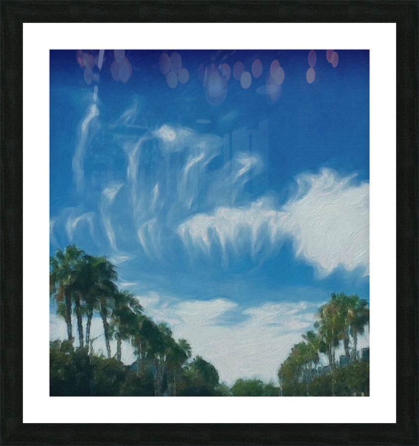 whimsical clouds2 Picture Frame print
