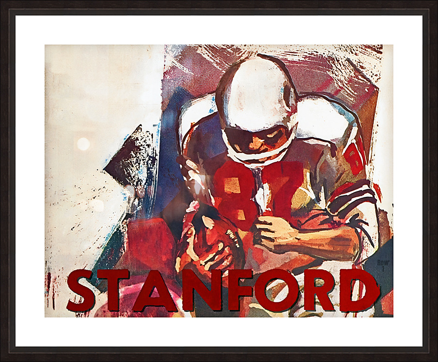 Sixties Stanford Football Art Picture Frame print