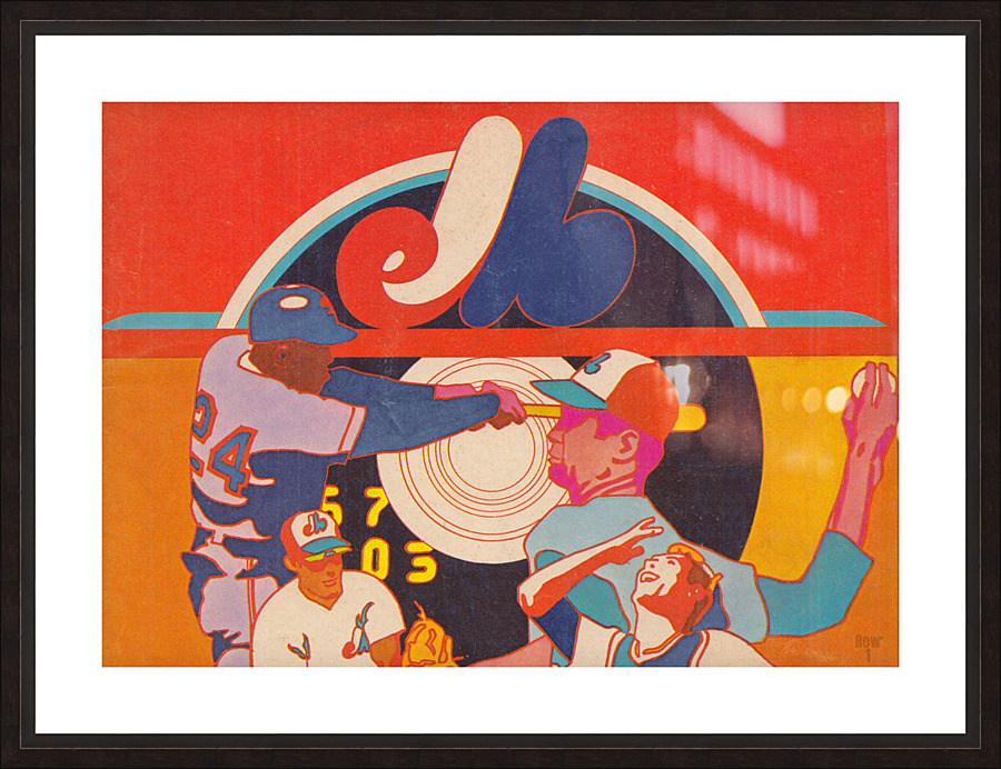 1972 Montreal Expos Throwback Art Picture Frame print