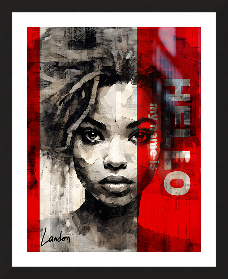 hello my name is 6  Picture Frame print