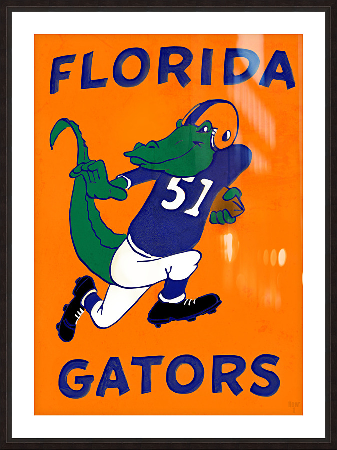 1951 Florida Gator Football Art Picture Frame print