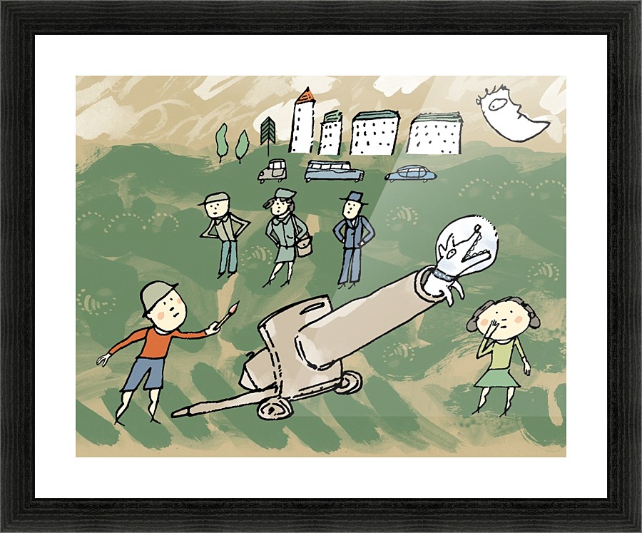 MOON SHOT Picture Frame print