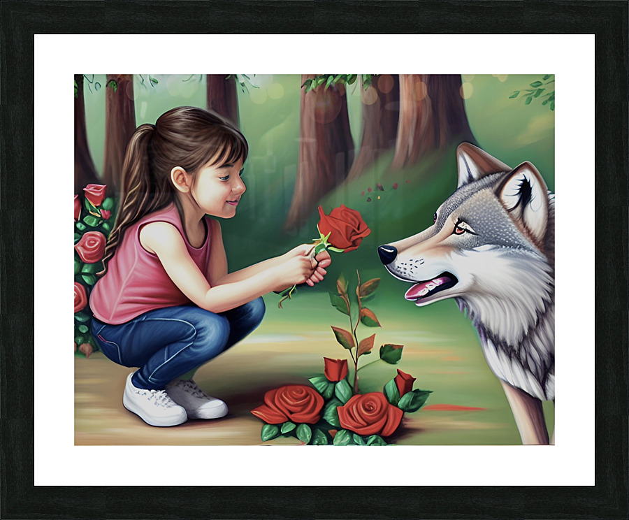 Wolf Love 4 Picture Frame print