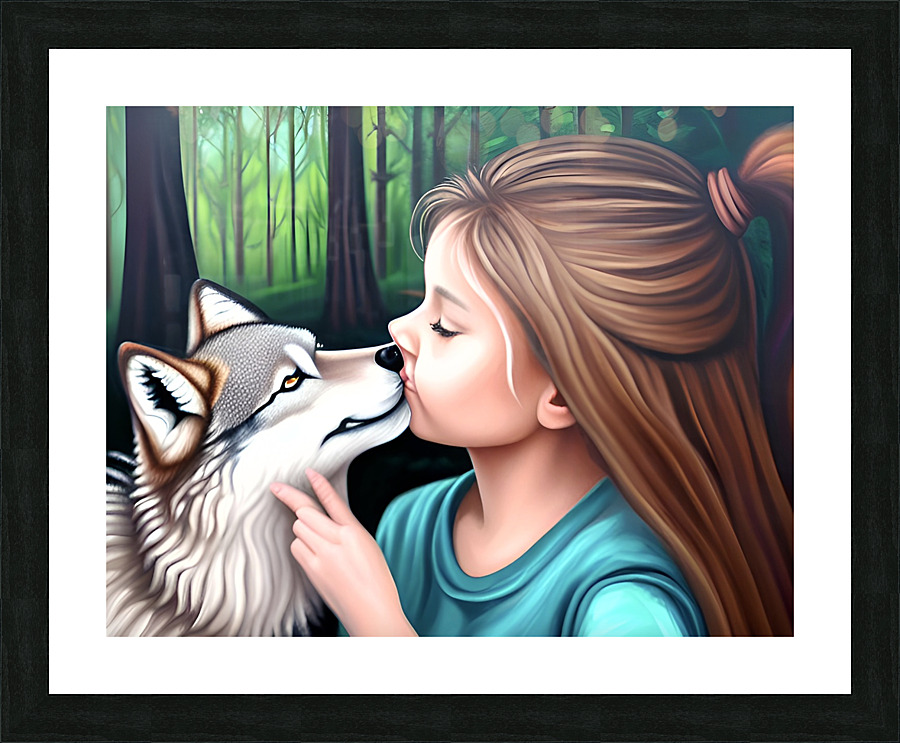 Wolf Love 7 Picture Frame print