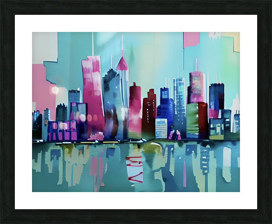 NYC Skyline Colors Picture Frame print
