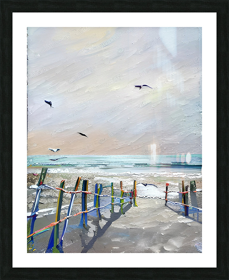 Pastel Aqua Entryway Picture Frame print