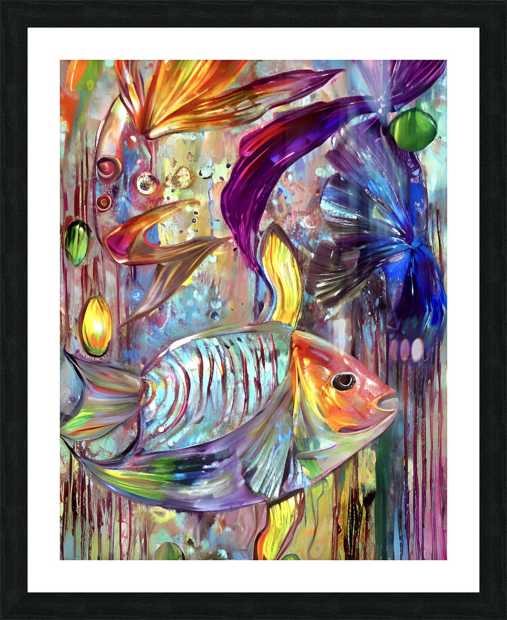 Fish Abstract Picture Frame print
