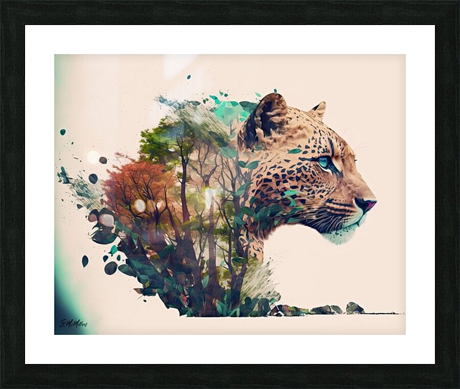 Watercolor Jaguar Picture Frame print