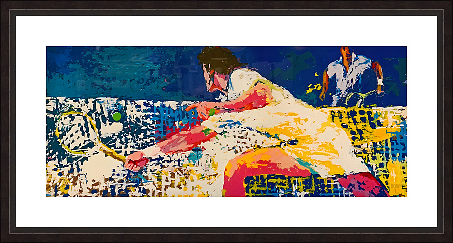 The Net Shot Tennis Art by LeRoy Neiman Picture Frame print