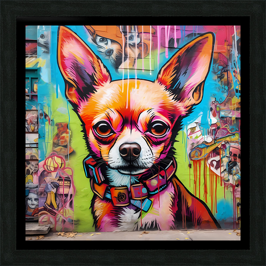 chihuahua art Picture Frame print