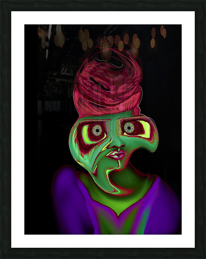 Alien Babe Picture Frame print