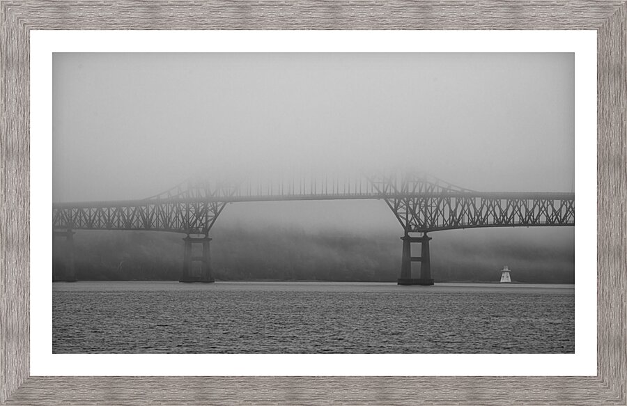 Seal_Island_Bridge_in_Fog Picture Frame print