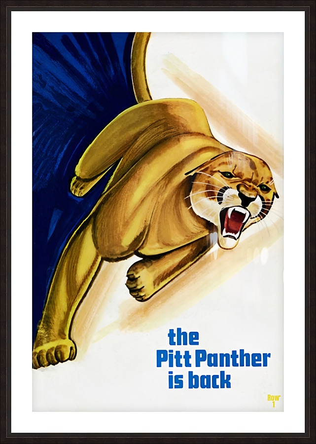 1970 Pitt Panther Art Picture Frame print