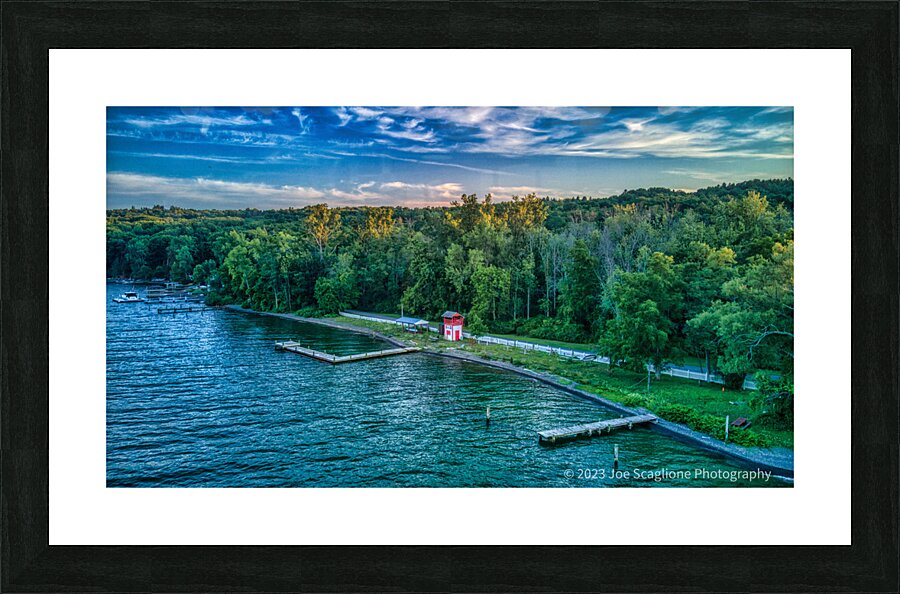 Camp Barton on Cayuga Lake  Picture Frame print