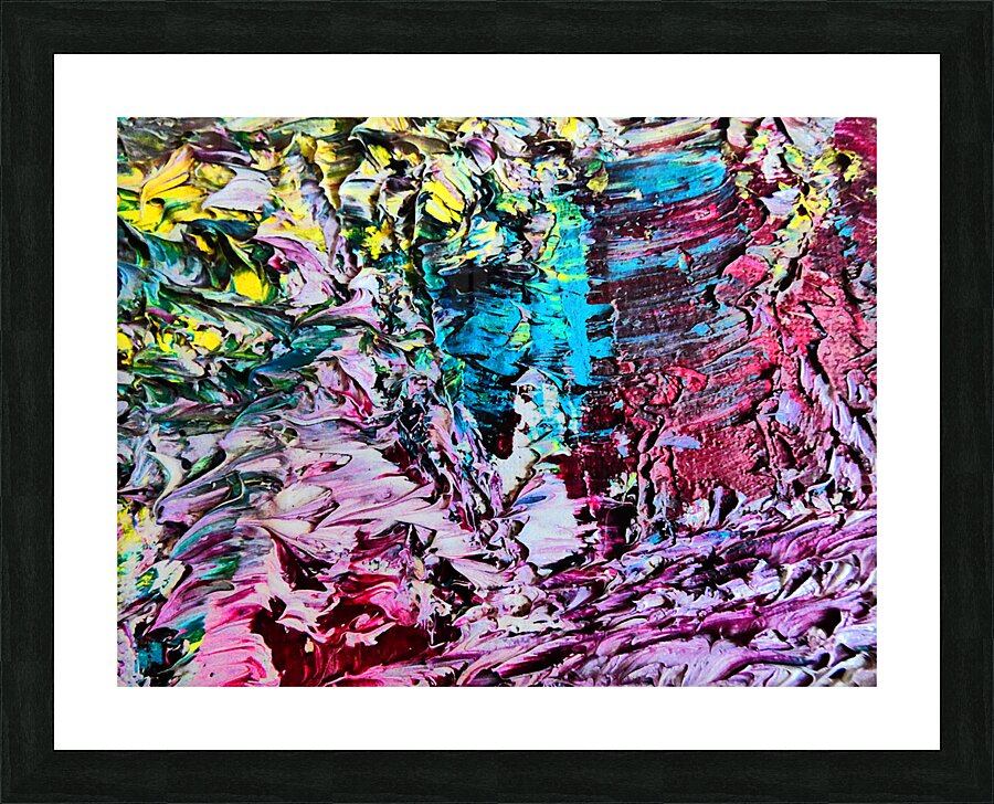 Abstract Colours Collide in Capri   Picture Frame print