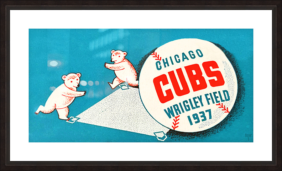 1937 Chicago Cubs Art Picture Frame print
