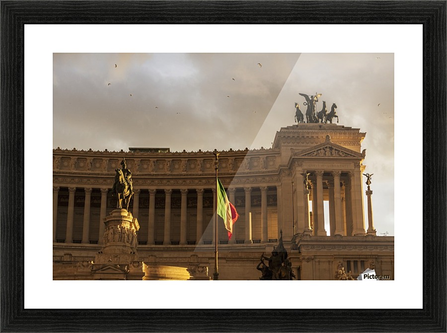 Statue of Victor Emmanuel; Rome, Italy Picture Frame print