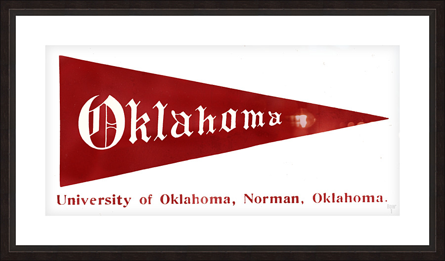 1906 University of Oklahoma Pennant Art Picture Frame print