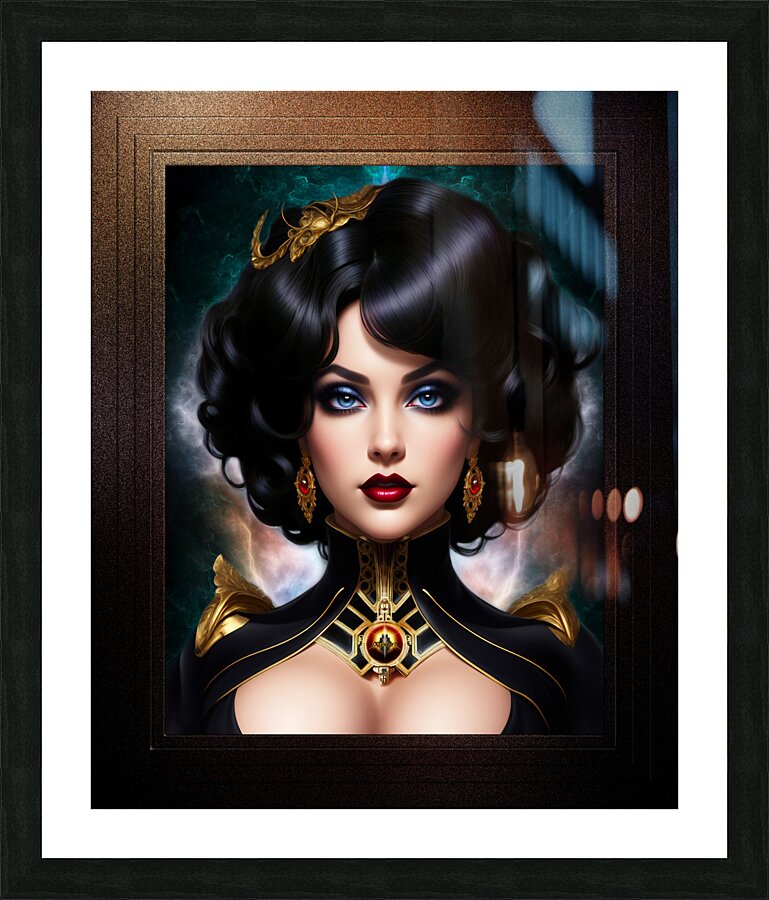 Portrait Of Stanita Pastirala Gorgeous AI Concept Art by Xzendor7 Picture Frame print