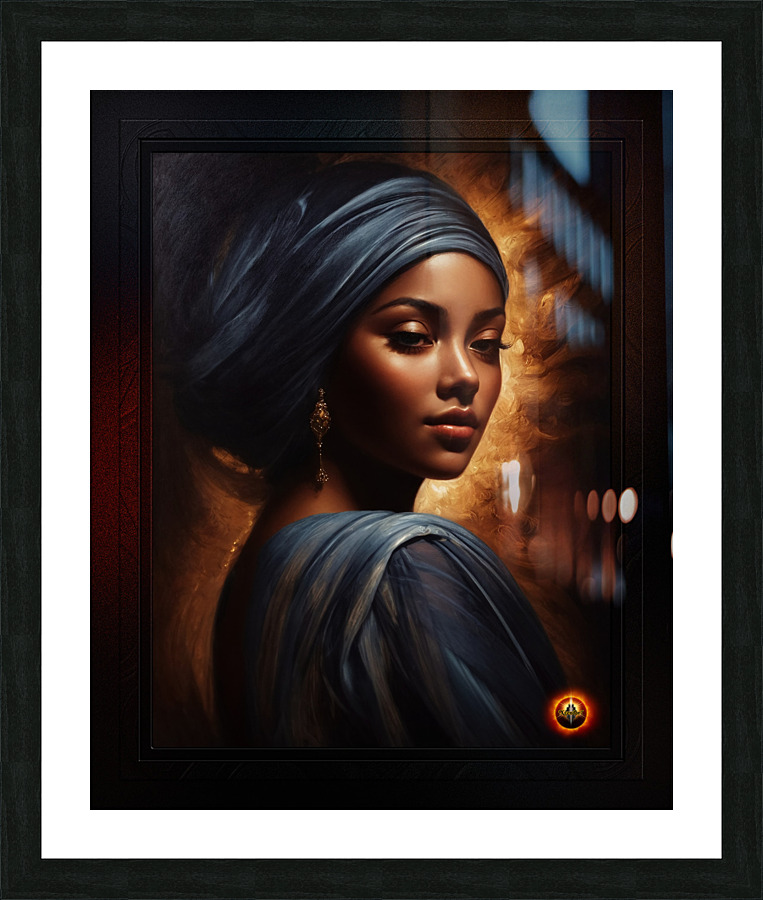 Portrait Of Xzandia Beautiful AI Concept Art by Xzendor7 Picture Frame print