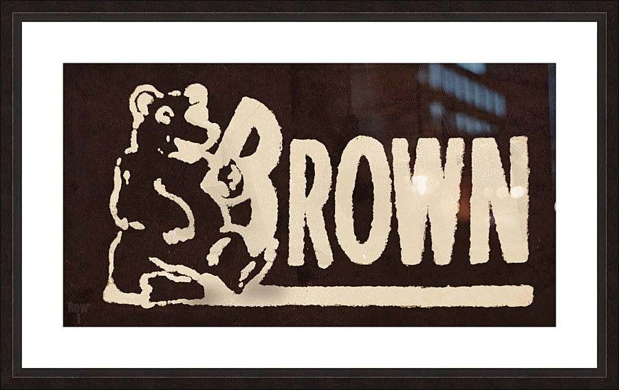 Vintage Brown University Bears Art Picture Frame print
