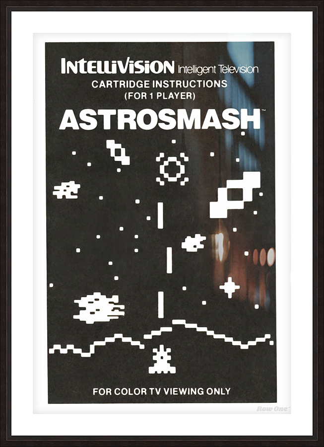 1981 Intellivision Astrosmash Video Game Art Picture Frame print
