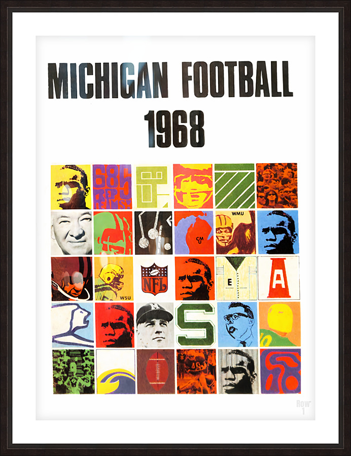 1968 Michigan Football Art Picture Frame print