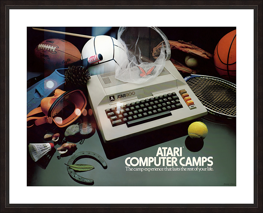 Retro Atari Computer Camp Advertisement Picture Frame print