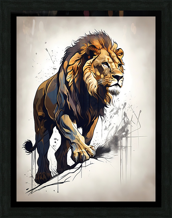Ascension Royale : Lion en Style Acrylique Anime Picture Frame print