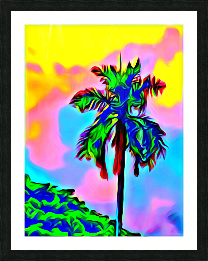 COLORED PALM Picture Frame print