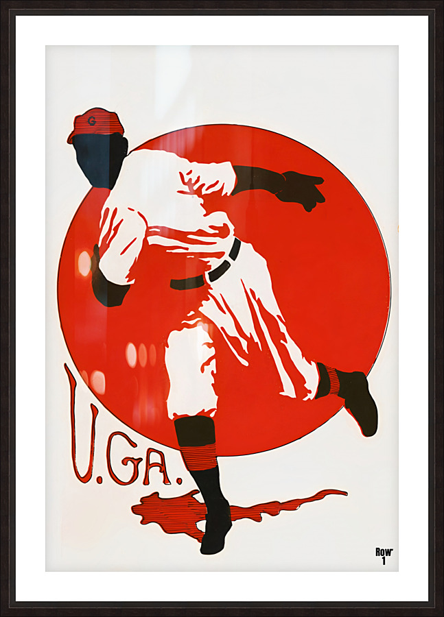 1900s Georgia Bulldogs Baseball Art Picture Frame print