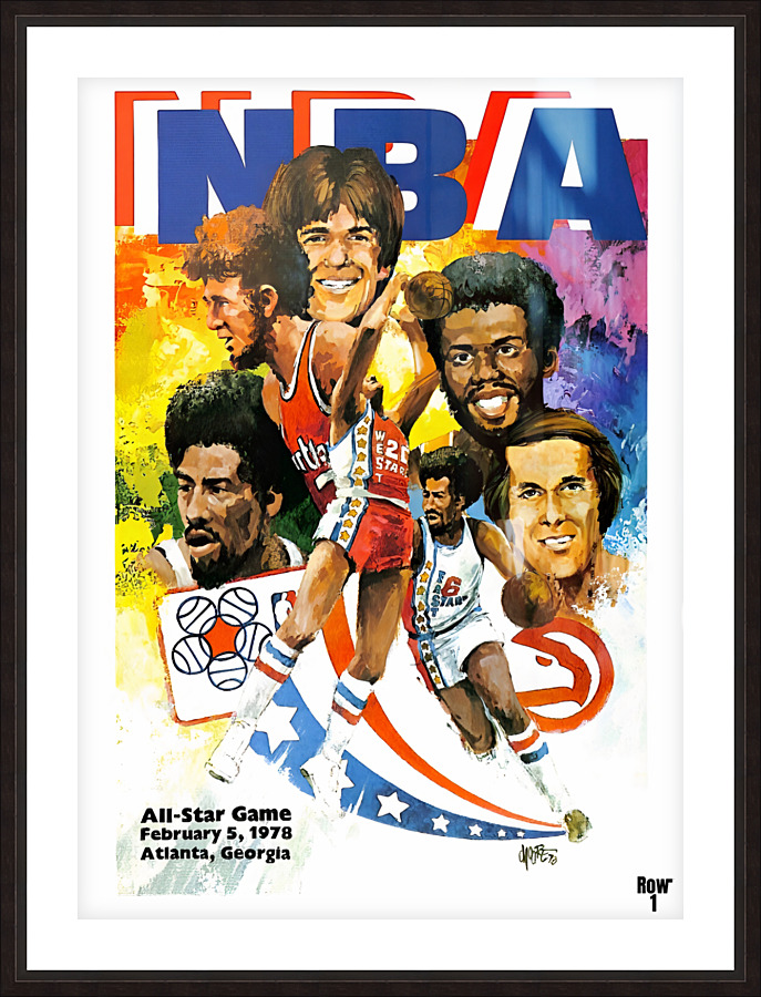 1978 NBA All-Star Game Art Picture Frame print