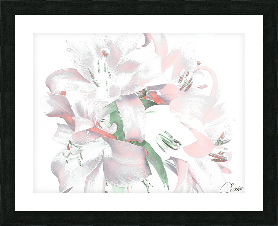 Subtle Poster Lilies Picture Frame print
