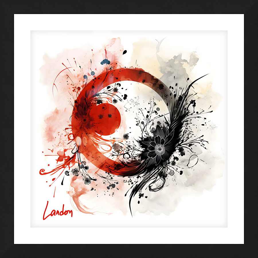 Red Paisly Yang 3  Framed Print Print