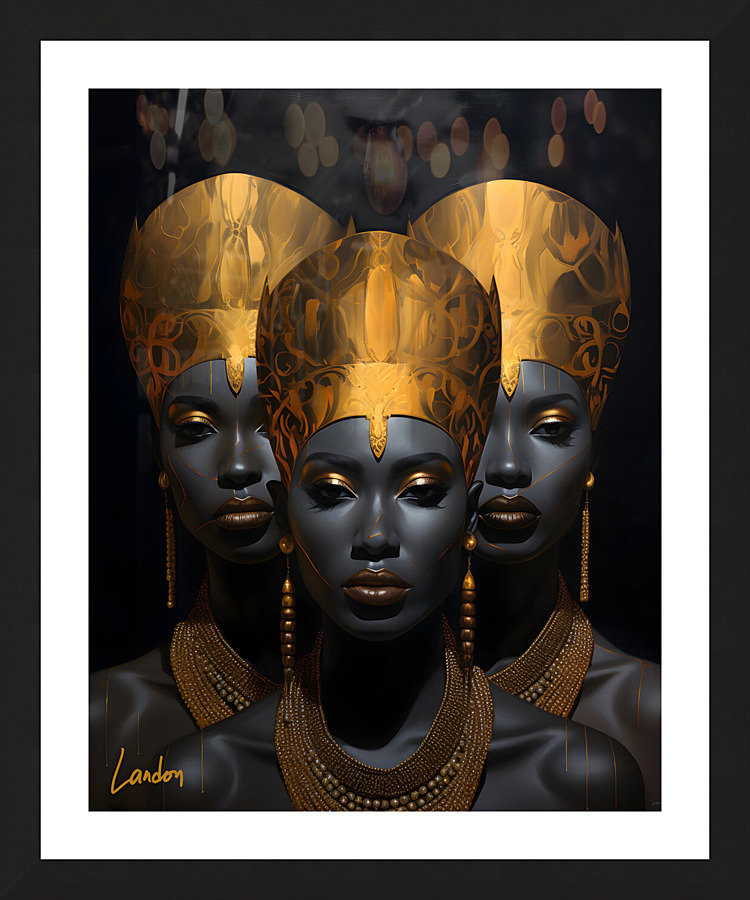 Golden Goddesses 1 Picture Frame print